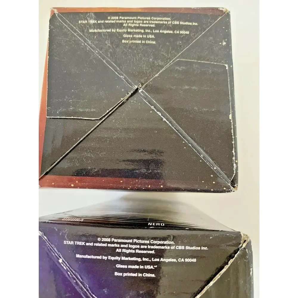 RARE Burger King STAR TREK GLASS (LOT of2) NEW - KIRK in Box‎ 2008 & SPOCK 2008